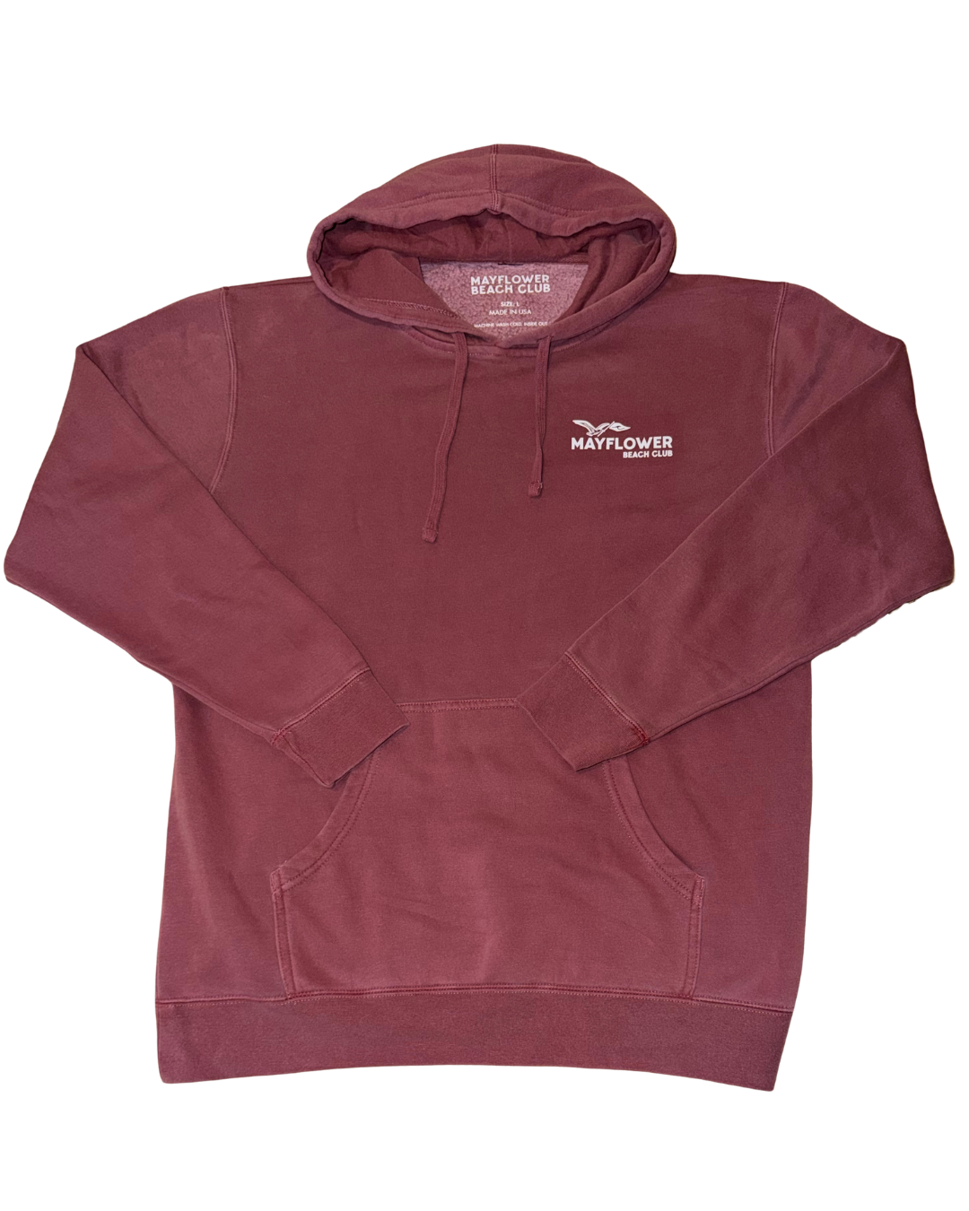 Mayflower Beach Club Signature Hoodie | Vintage Maroon