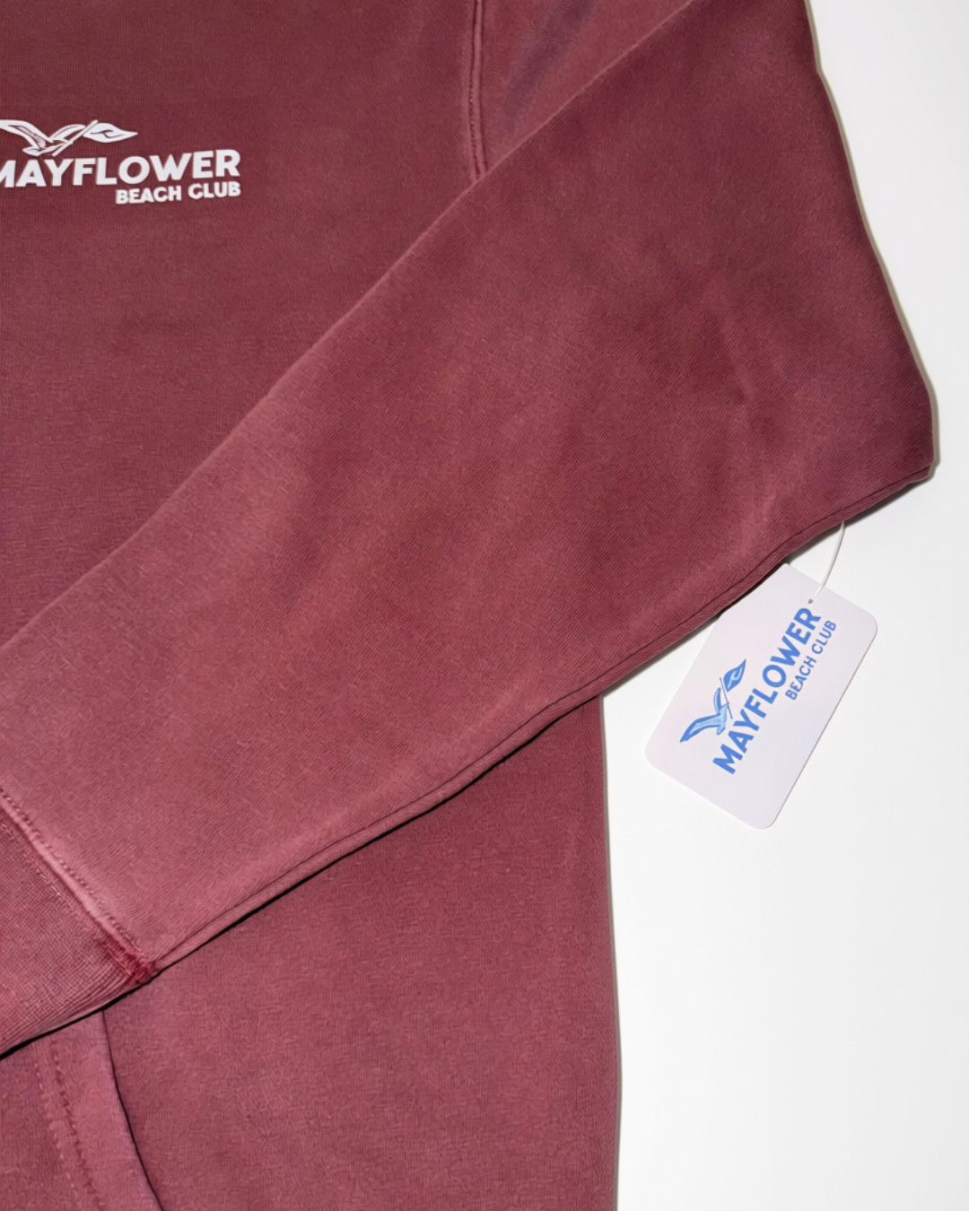 Mayflower Beach Club Signature Hoodie | Vintage Maroon