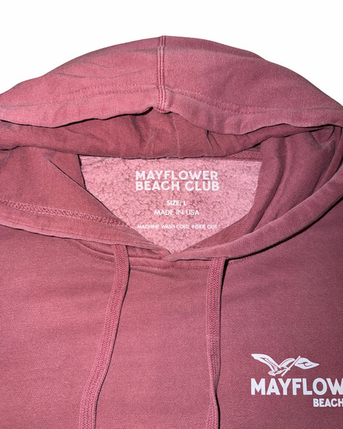 Mayflower Beach Club Signature Hoodie | Vintage Maroon